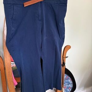 Navy Blue Wide-Leg Pants